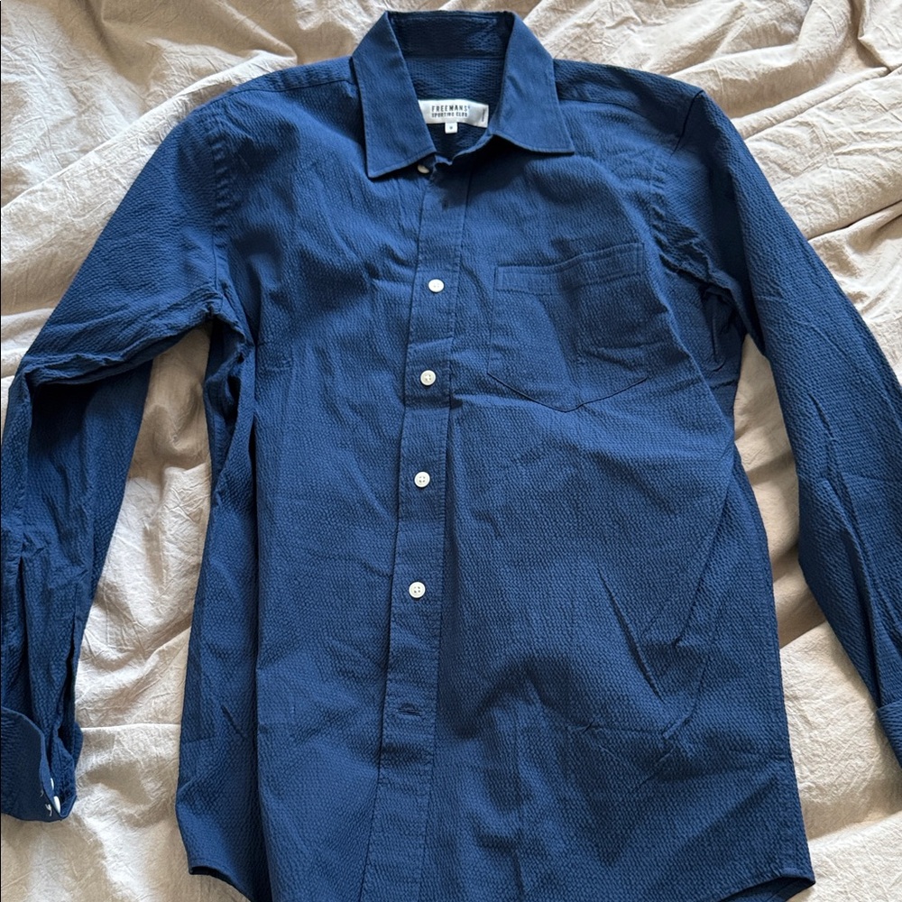 Elegant Navy Dress Shirt for Men